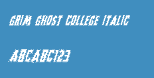 Grim Ghost College Italic