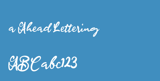 a Ahead Lettering