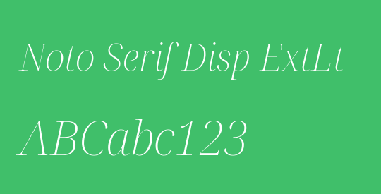 Noto Serif Disp ExtLt