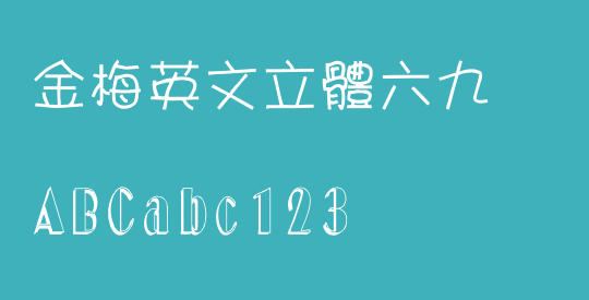 金梅英文立體六九