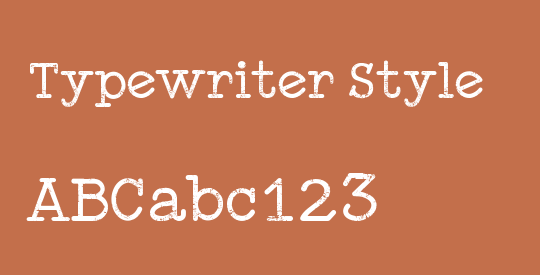 Typewriter Style
