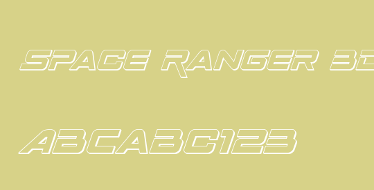 Space Ranger 3D Italic