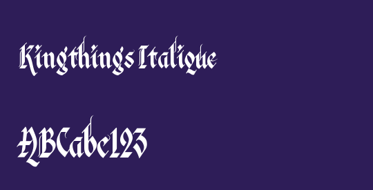 Kingthings Italique