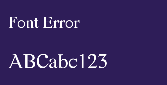 Font Error