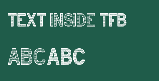 text INSIDE tfb