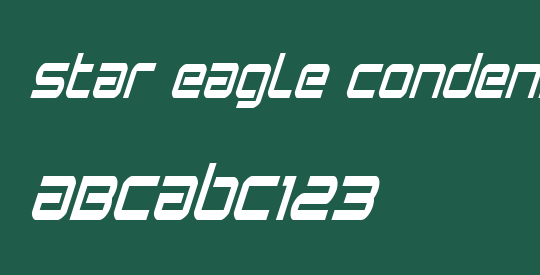 Star Eagle Condensed Italic
