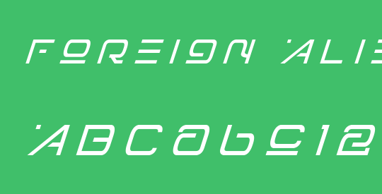Foreign Alien Title Italic