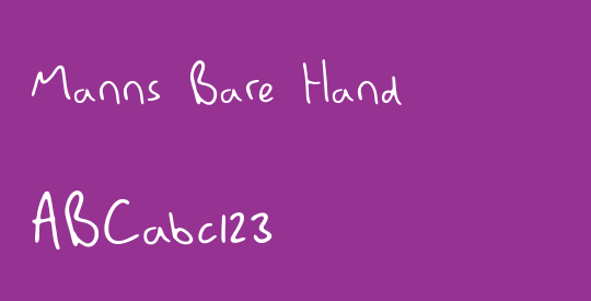 Manns Bare Hand