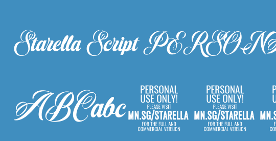 Starella Script PERSONAL USE