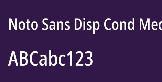 Noto Sans Disp Cond Med