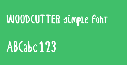 WOODCUTTER simple font