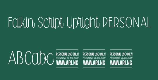 Falkin Script Upright PERSONAL