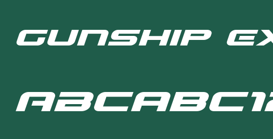 Gunship Expanded Italic