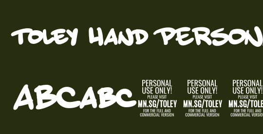 Toley Hand PERSONAL USE ONLY