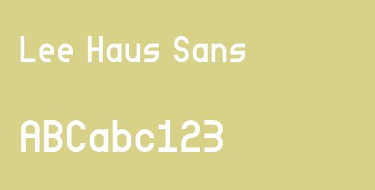 Lee Haus Sans
