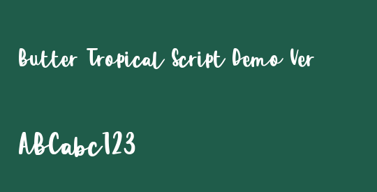 Butter Tropical Script Demo Ver