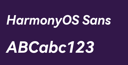 HarmonyOS Sans