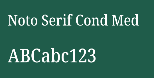 Noto Serif Cond Med