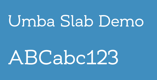Umba Slab Demo