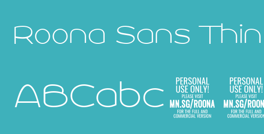 Roona Sans Thin PERSONAL