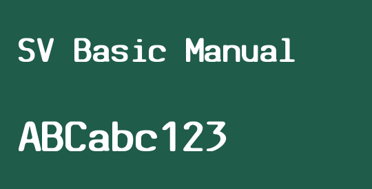 SV Basic Manual