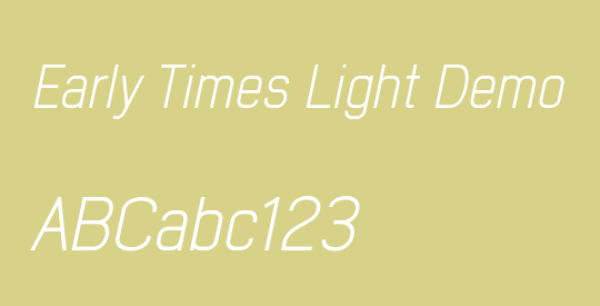 Early Times Light Demo