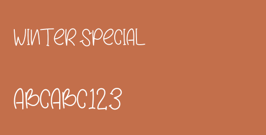 WINTER SPECIAL