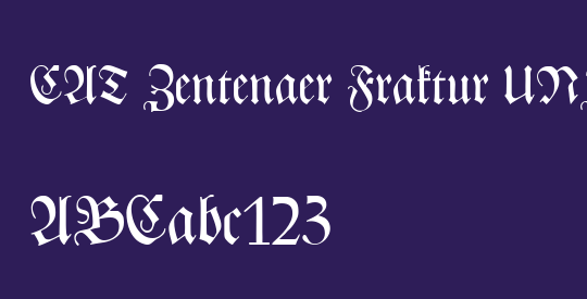 CAT Zentenaer Fraktur UNZ1