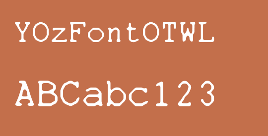 YOzFontOTWL