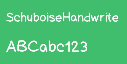SchuboiseHandwrite