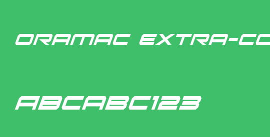 Oramac Extra-Condensed Italic