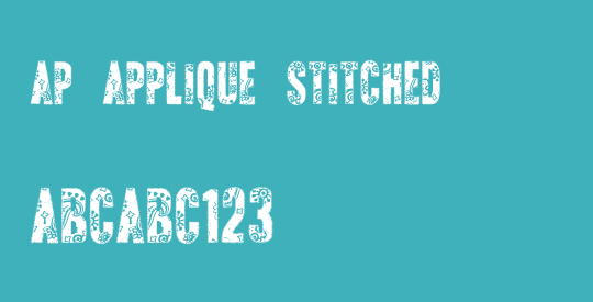 AP Applique Stitched