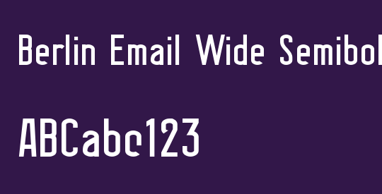 Berlin Email Wide Semibold