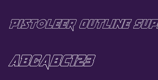 Pistoleer Outline Super-Italic