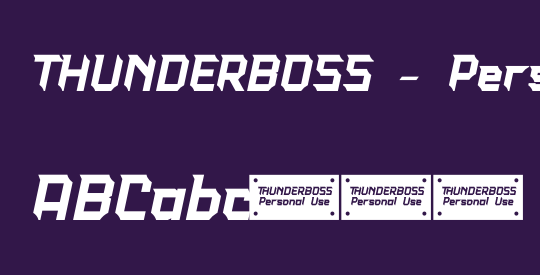 THUNDERBOSS - Personal Use