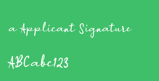 a Applicant Signature