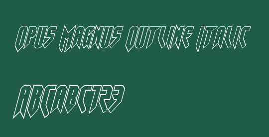 Opus Magnus Outline Italic