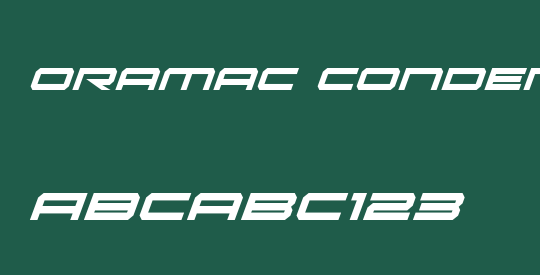 Oramac Condensed Italic