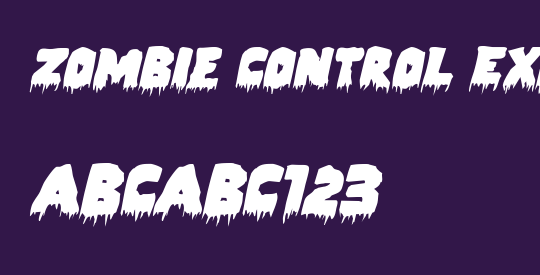 Zombie Control Expnaded Italic