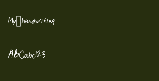 My_handwriting
