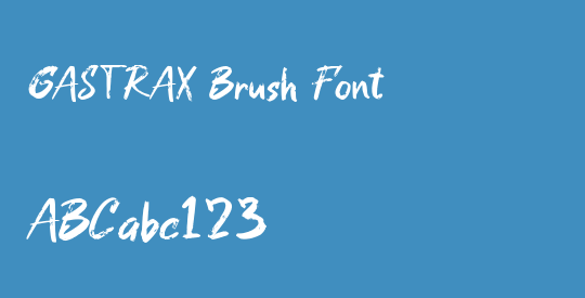 GASTRAX Brush Font