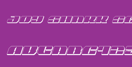 Joy Shark Semi-Condensed 3D Italic