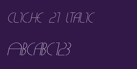 CLiCHE 21 Italic