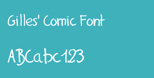 Gilles' Comic Font
