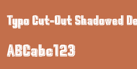 Typo Cut-Out Shadowed Demo