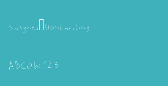 Shaynes_Handwriting