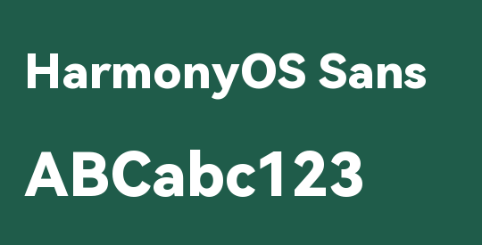 HarmonyOS Sans