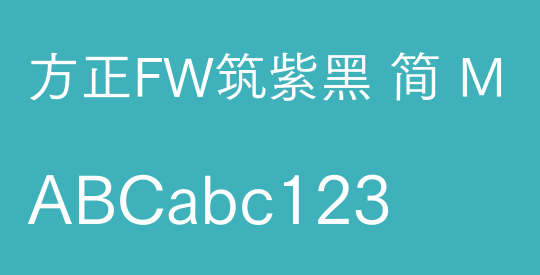 方正FW筑紫黑 简 M