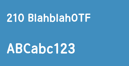 210 BlahblahOTF