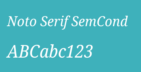Noto Serif SemCond